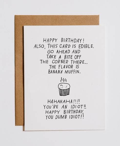 Mountain vs Plains - Banana Muffin Greeting Card