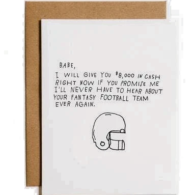 Mountain vs Plains - Fantasy Football Greeting Card